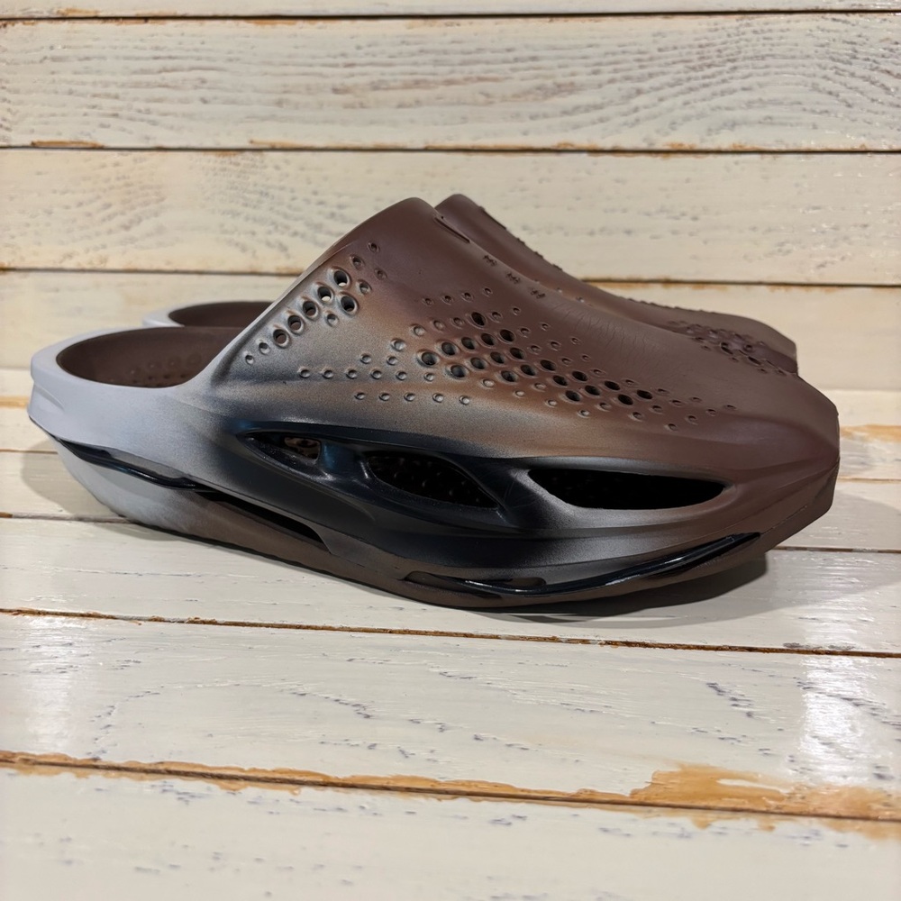 Men's Brown and Black Slip-On Shoes